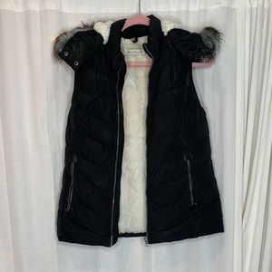 Black vest with hood